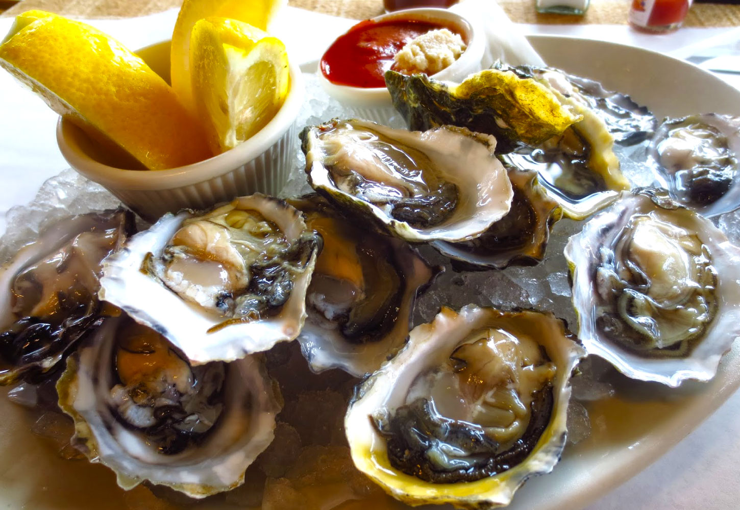 Freshly Shucked Oysters at Eden Trattoria